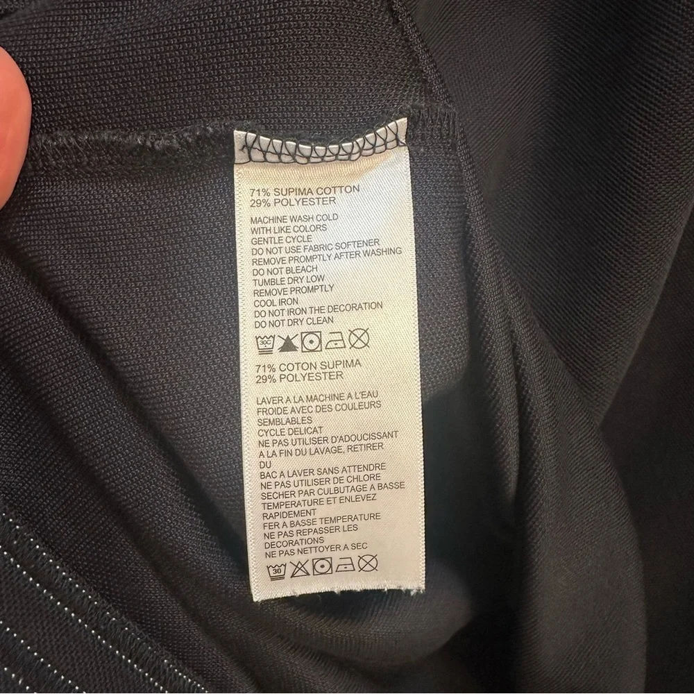 Tommy Bahama IslandZone Black Quarter Zip Pullover Supima Cotton XL Longsleeve - Picture 7 of 15
